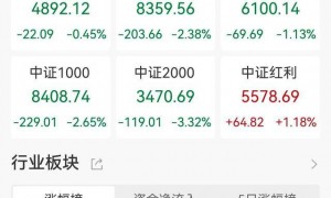 A股收评：放量下跌！创业板指跌逾2%，科创50指数跌逾5%，大消费、电力股逆市走高