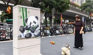 广州环卫工在街头电箱画画火出圈！当事人回应：小时候因动漫爱上画画